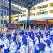 บรรยากาศพื้นที่กิจกรรมและแหล่งเรียนรู้ในโรงเรียนสายอักษร